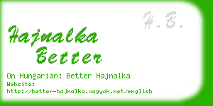 hajnalka better business card